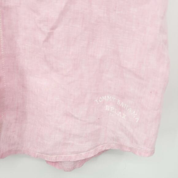 Tommy Bahama Mens Vacation Beachy 100% Linen Button Up Short Sleeve Shirt Size L - Picture 3 of 8